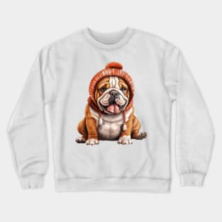 Winter Bulldog Crewneck Sweatshirt